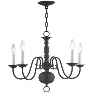 Livex Lighting Williamsburgh 5 Light Chandelier in Bronze