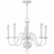 Livex Lighting Williamsburgh 5 Light Chandelier in Antique White