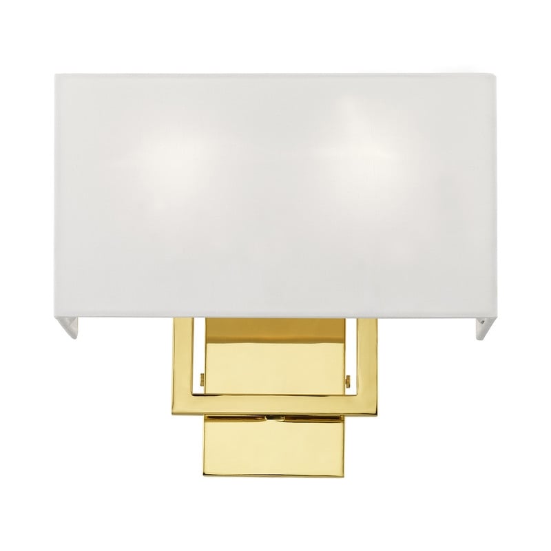Livex Lighting Pierson 2 Light ADA Wall Sconce in Polished Brass