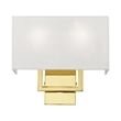 Livex Lighting Pierson 2 Light ADA Wall Sconce in Polished Brass