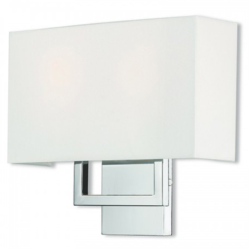 Livex Pierson 2 Light ADA Wall Sconce in Polished Chrome