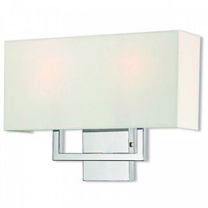 Livex Pierson 2 Light ADA Wall Sconce in Polished Chrome