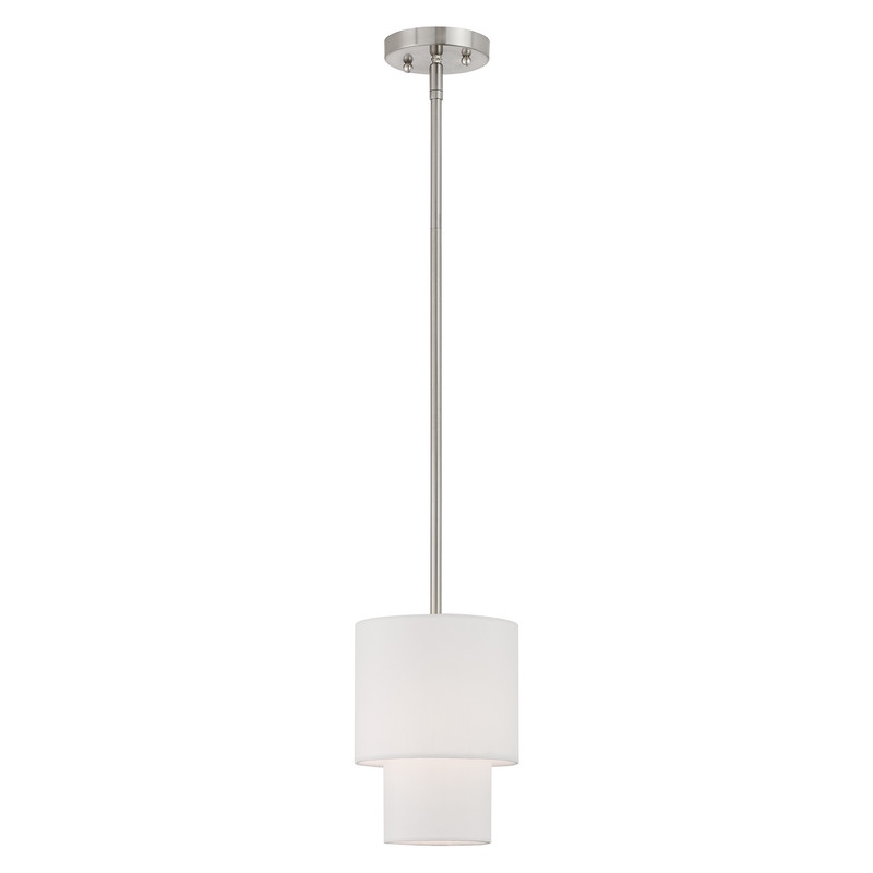 Livex Lighting Claremont Mini Pendant Light in Brushed Nickel