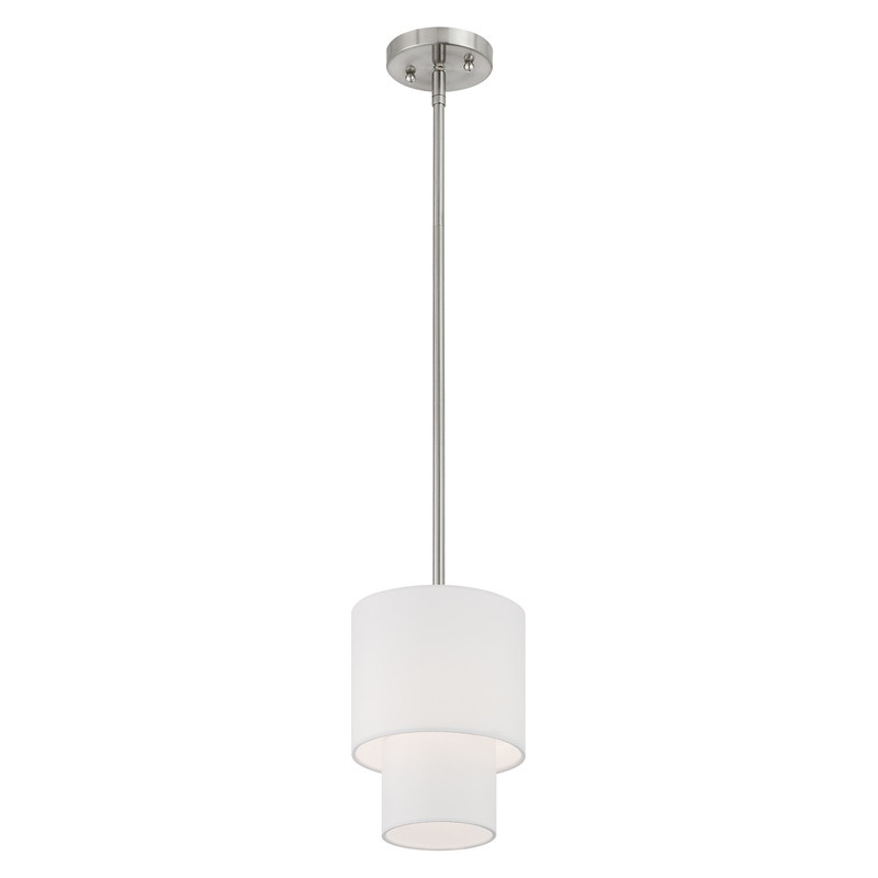 Livex Lighting Claremont Mini Pendant Light in Brushed Nickel