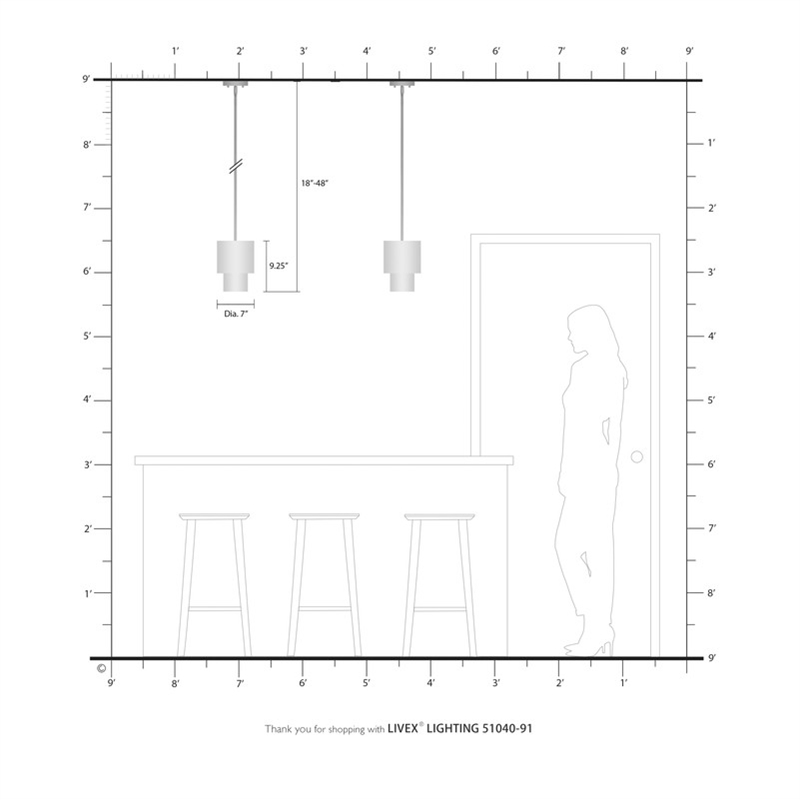 Livex Lighting Claremont Mini Pendant Light in Brushed Nickel
