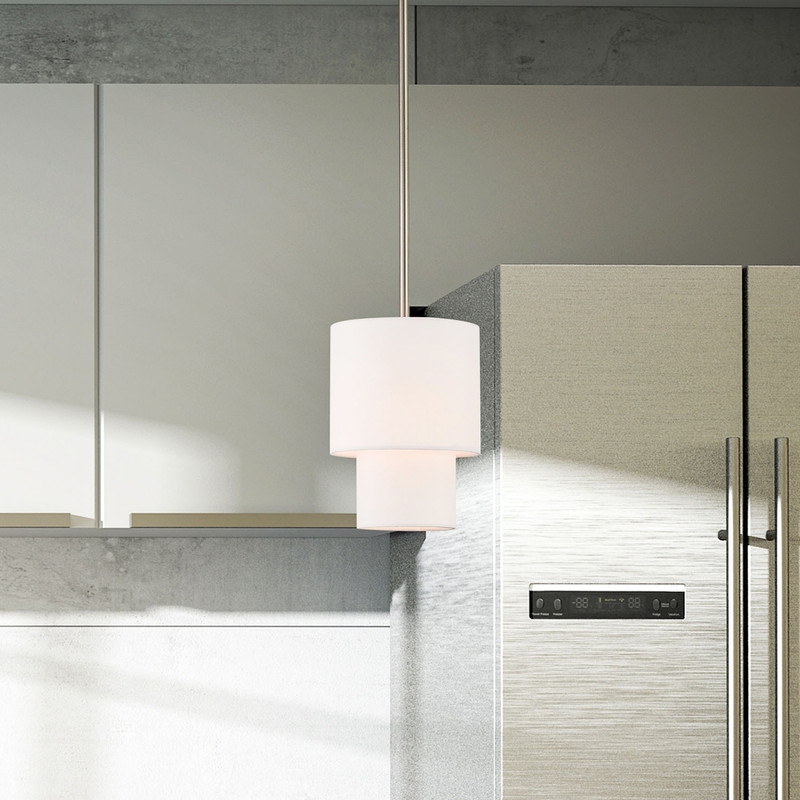 Livex Lighting Claremont Mini Pendant Light in Brushed Nickel