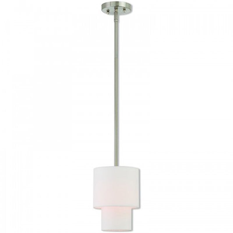 Livex Lighting Claremont Mini Pendant Light in Brushed Nickel
