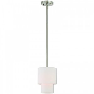 Livex Lighting Claremont Mini Pendant Light in Brushed Nickel