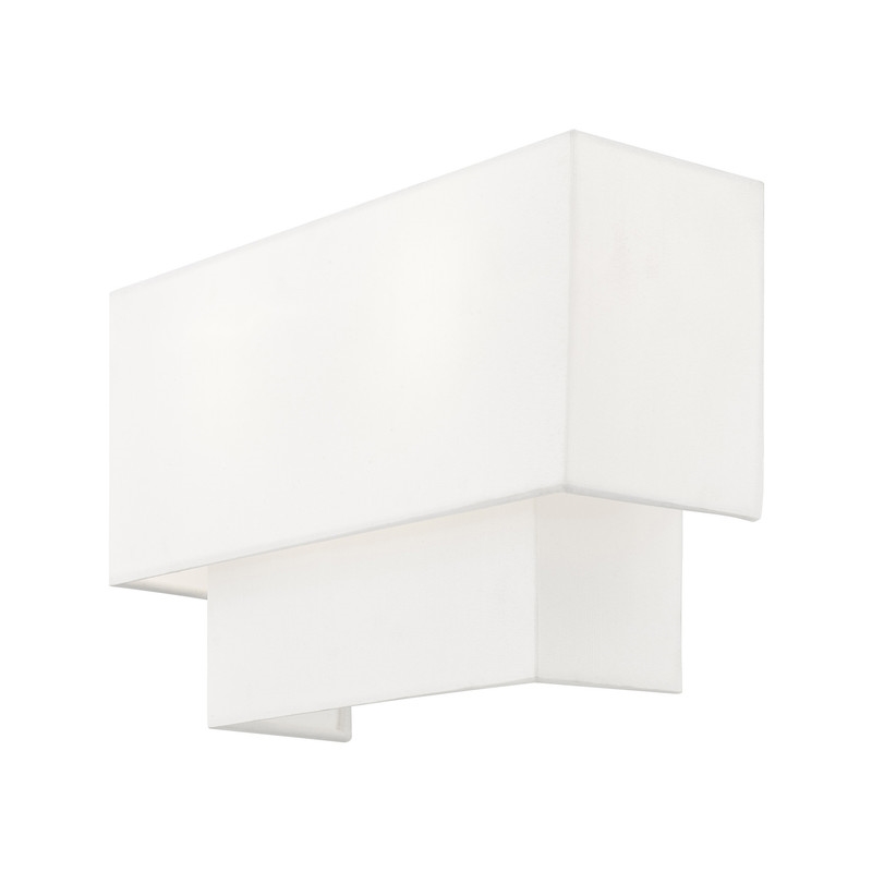 Livex Lighting Claremont 2 Light ADA Wall Sconce in Brushed Nickel