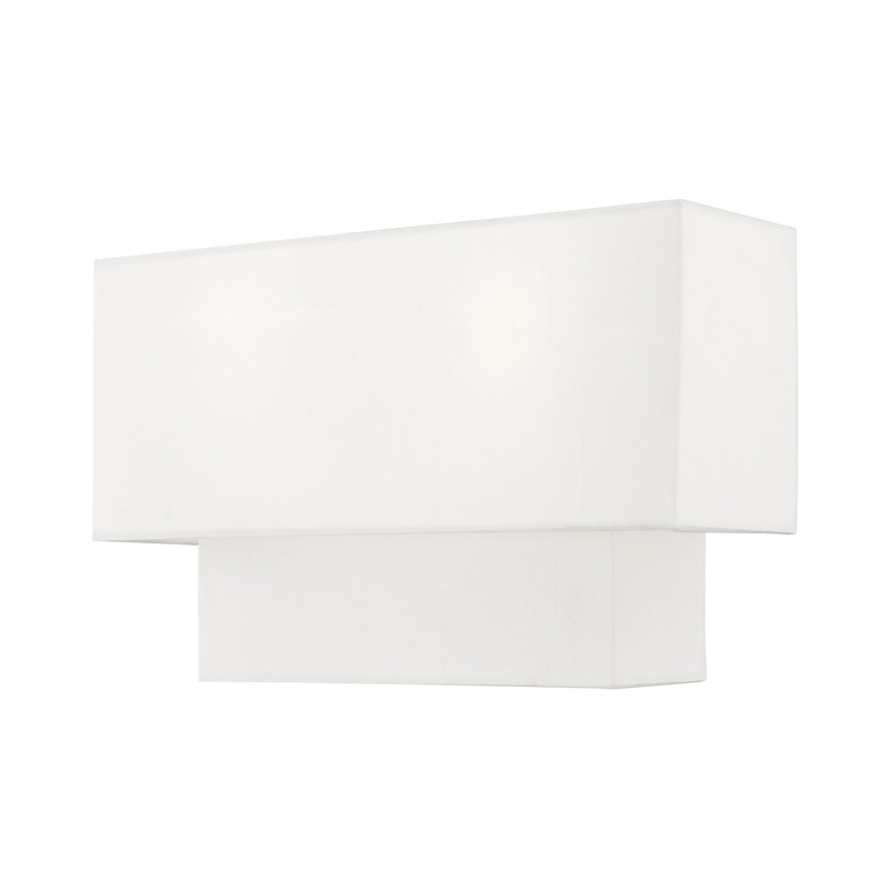 Livex Lighting Claremont 2 Light ADA Wall Sconce in Brushed Nickel
