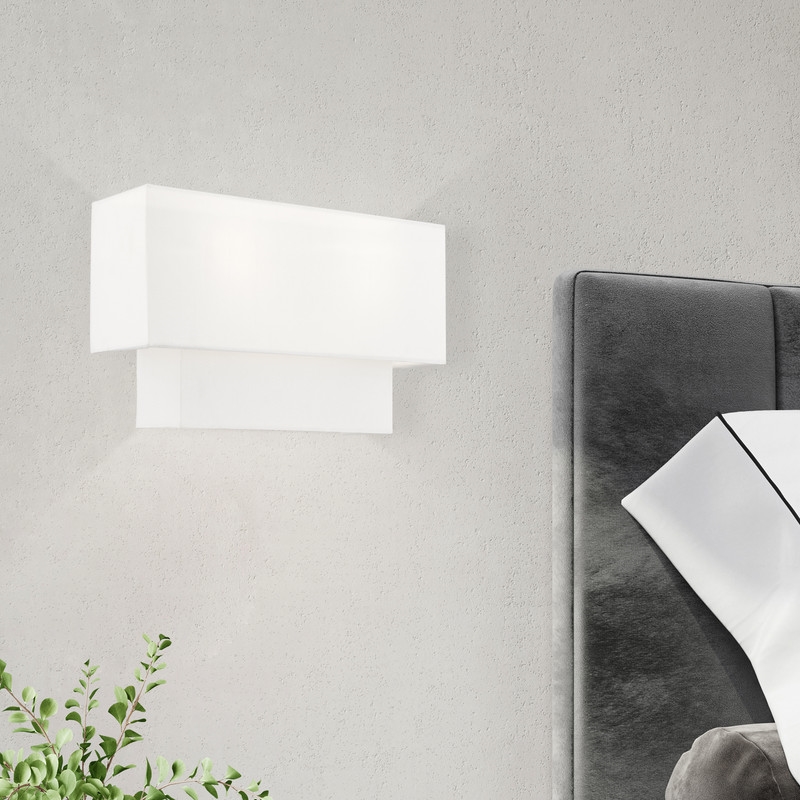 Livex Lighting Claremont 2 Light ADA Wall Sconce in Brushed Nickel