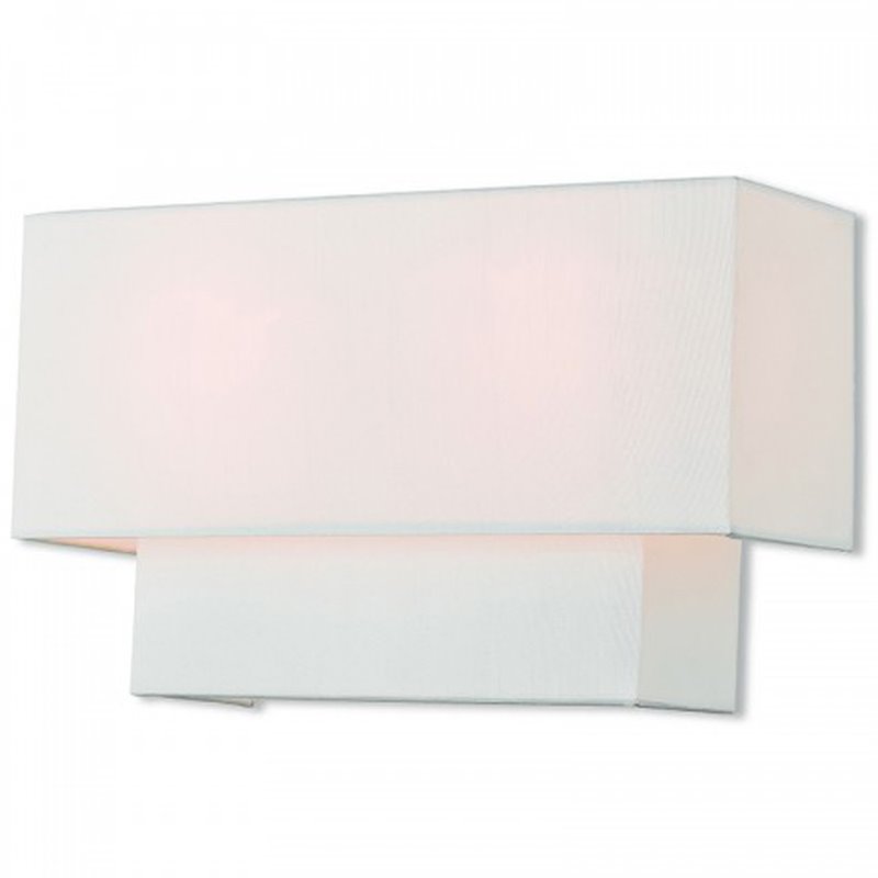 Livex Lighting Claremont 2 Light ADA Wall Sconce in Brushed Nickel
