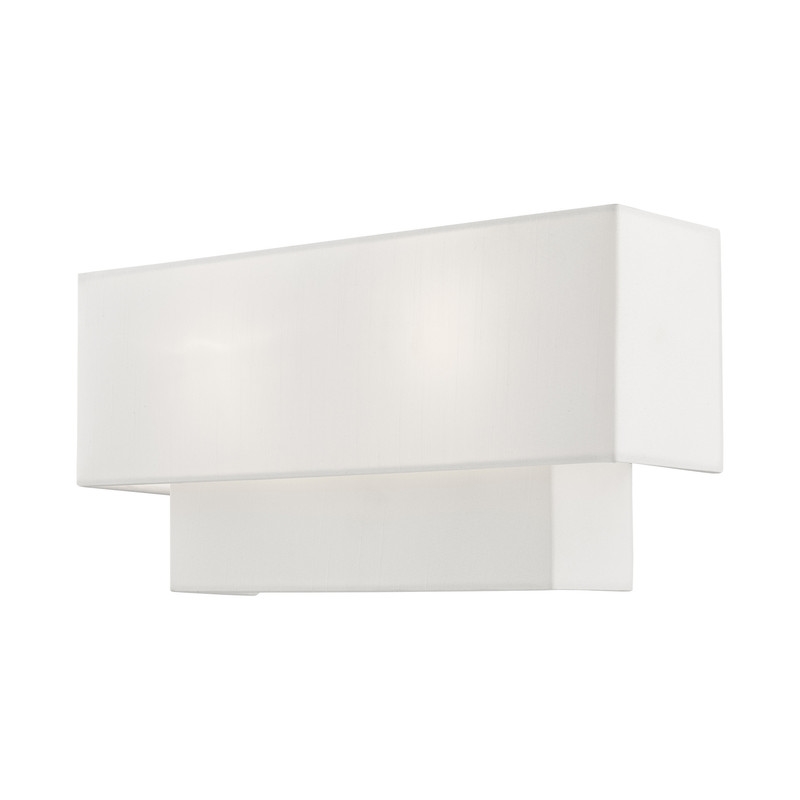 Livex Lighting Claremont 2 Light ADA Wall Sconce in Brushed Nickel