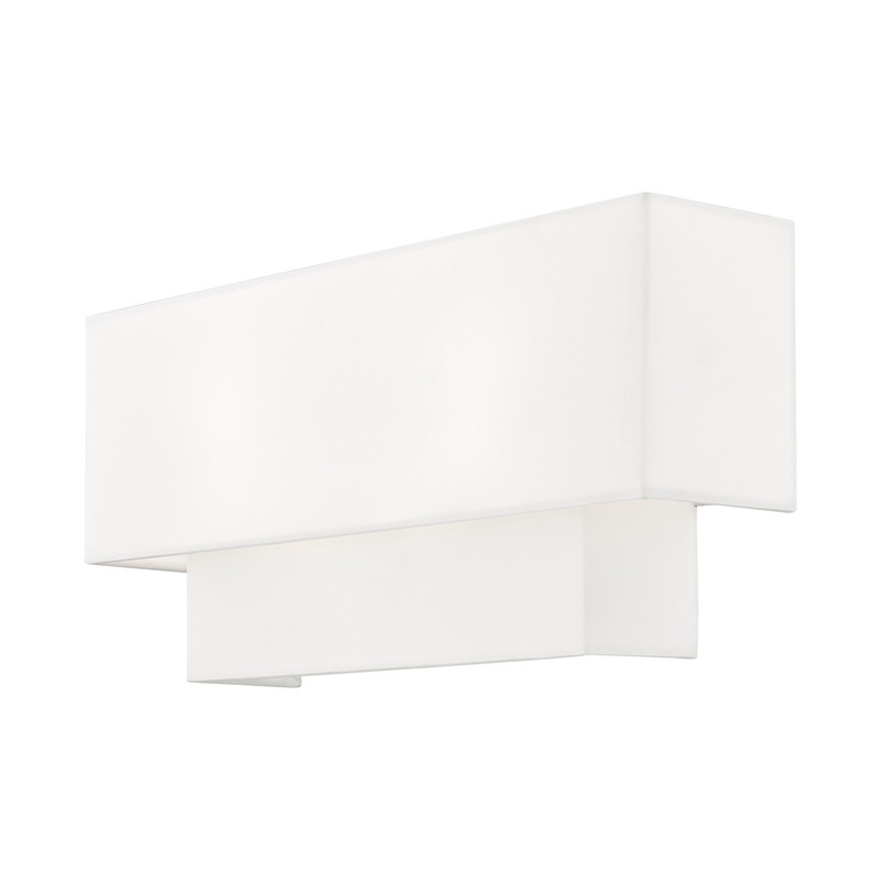 Livex Lighting Claremont 2 Light ADA Wall Sconce in Brushed Nickel