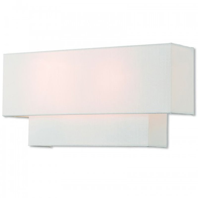 Livex Lighting Claremont 2 Light ADA Wall Sconce in Brushed Nickel