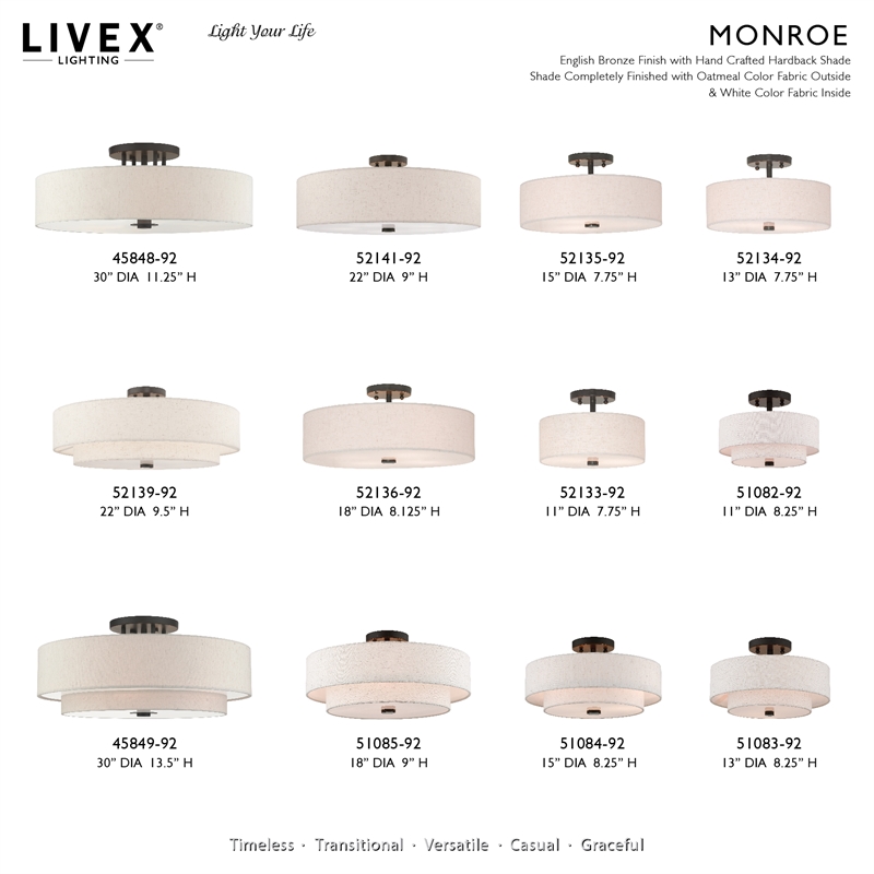 Livex Lighting Monroe 8.25