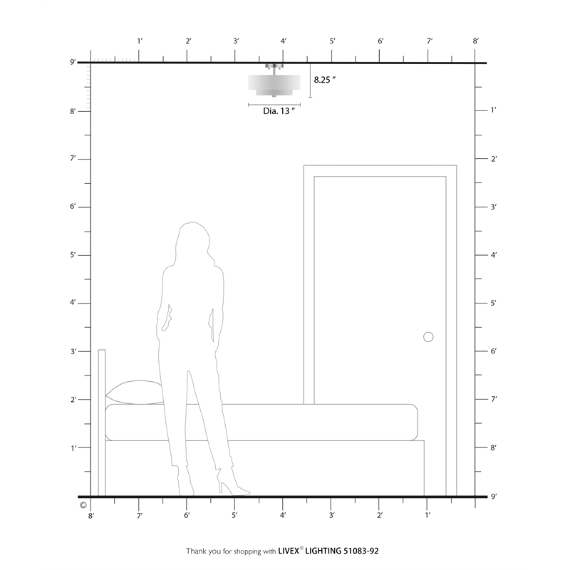 Livex Lighting Monroe 8.25