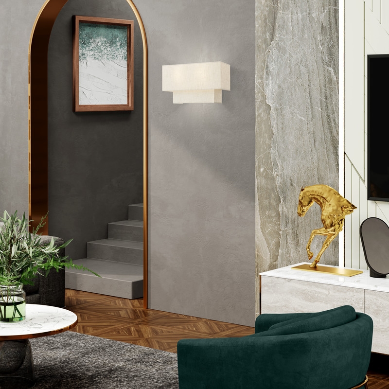 Livex Lighting Claremont 2 Light ADA Wall Sconce in English Bronze