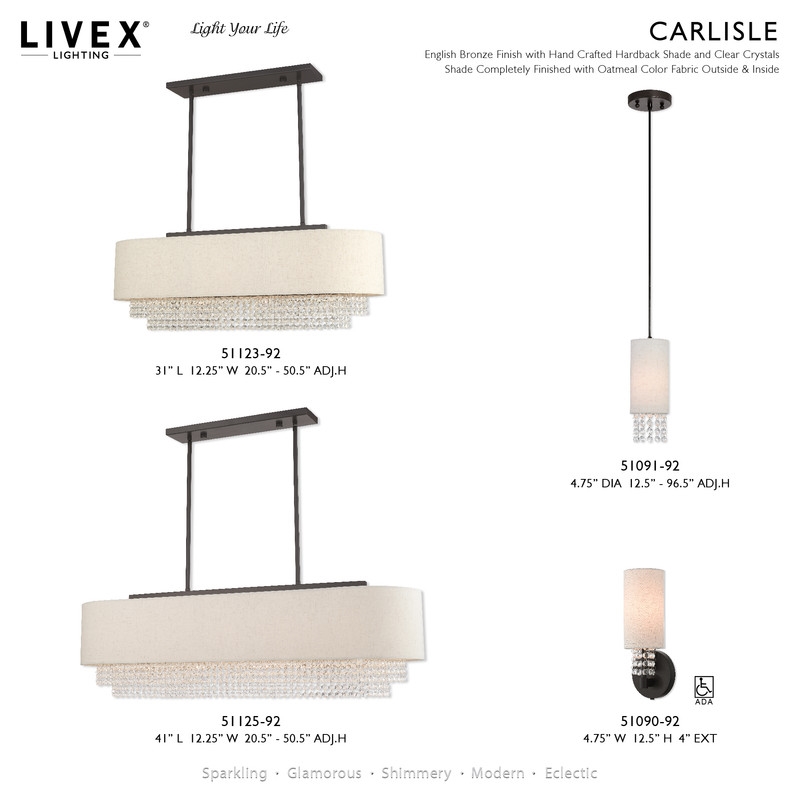 Livex Lighting Carlisle Mini Pendant Light in English Bronze