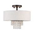 Livex Lighting Carlisle 2 Light Semi Flush Mount in English Bronze