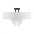Livex Lighting Carlisle 5 Light Semi Flush Mount in English Bronze