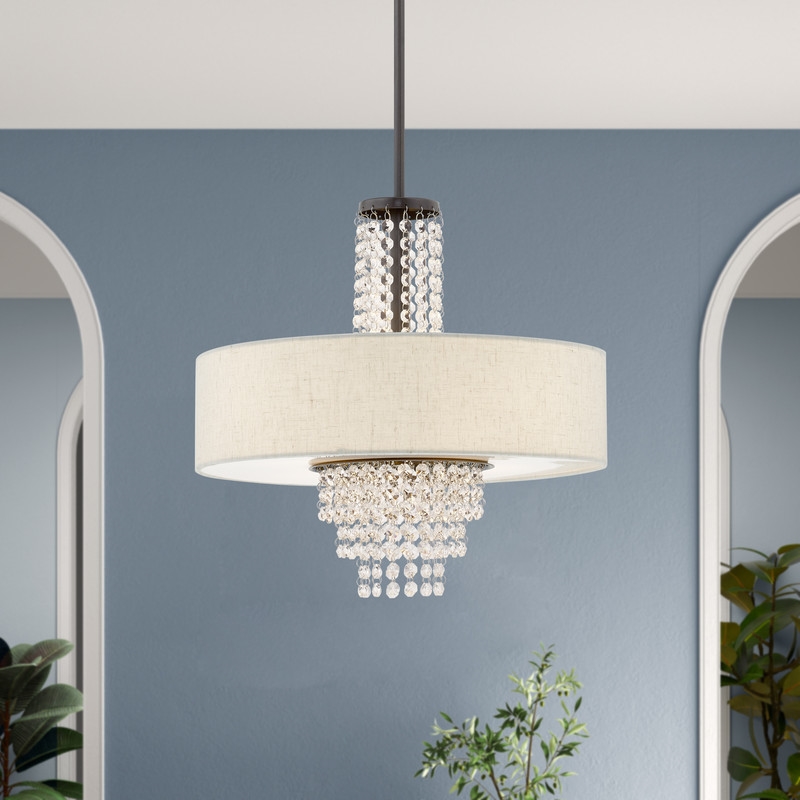 Livex Lighting Carlisle 4 Light Pendant Light in English Bronze