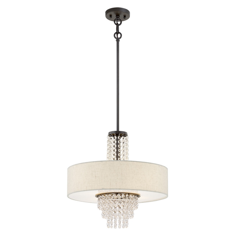 Livex Lighting Carlisle 4 Light Pendant Light in English Bronze