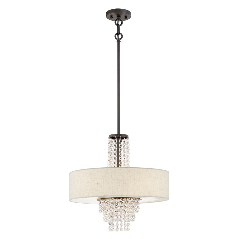 Livex Lighting Carlisle 4 Light Pendant Light in English Bronze