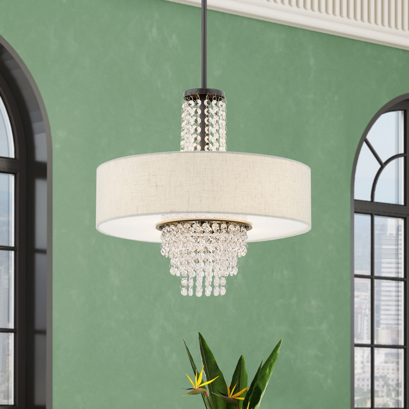 Livex Lighting Carlisle 4 Light Pendant Light in English Bronze