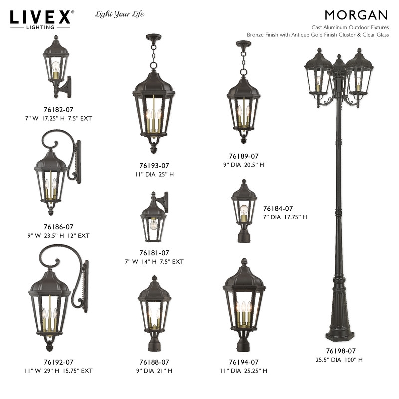 Livex Lighting Morgan Outdoor Wall Lantern in Bronze