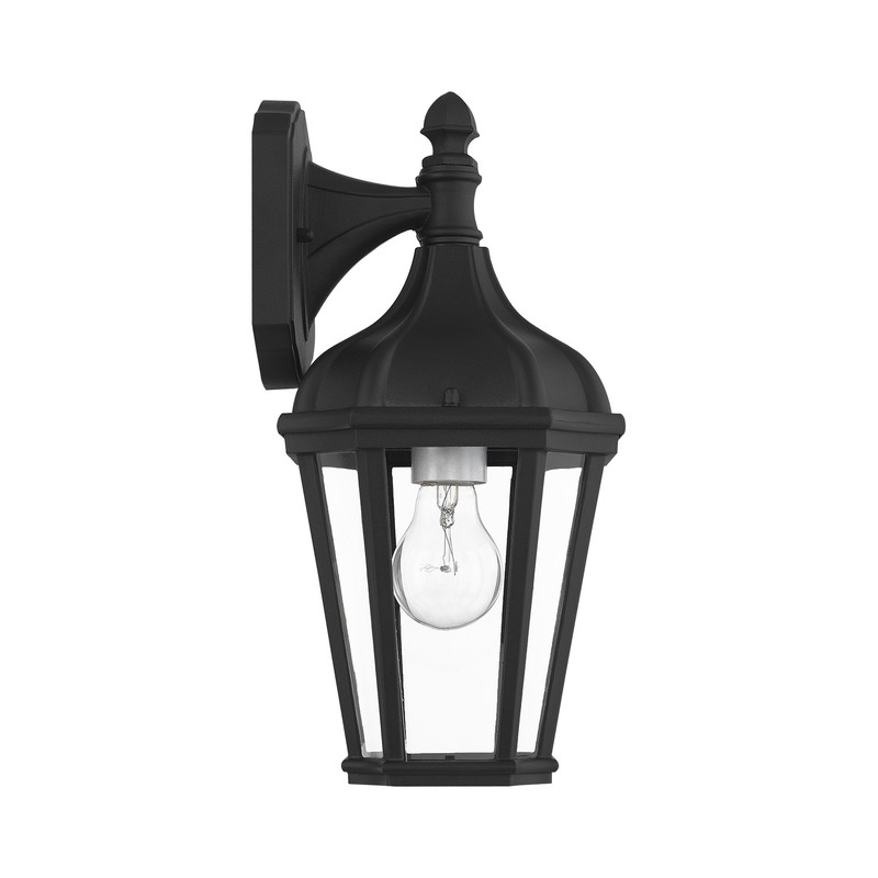 Livex Lighting Morgan Outdoor Wall Lantern in Textured Black