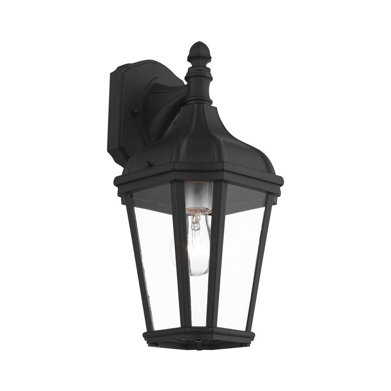Livex Lighting Morgan Outdoor Wall Lantern in Textured Black