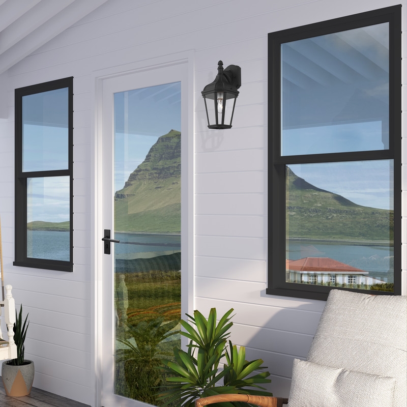 Livex Lighting Morgan Outdoor Wall Lantern in Textured Black