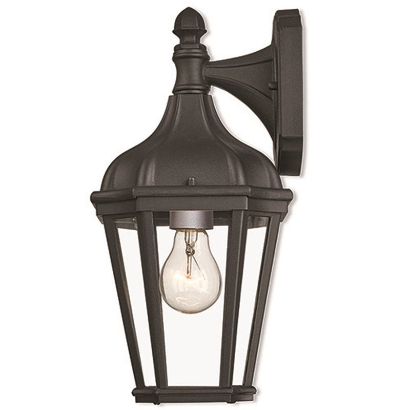 Livex Lighting Morgan Outdoor Wall Lantern in Textured Black