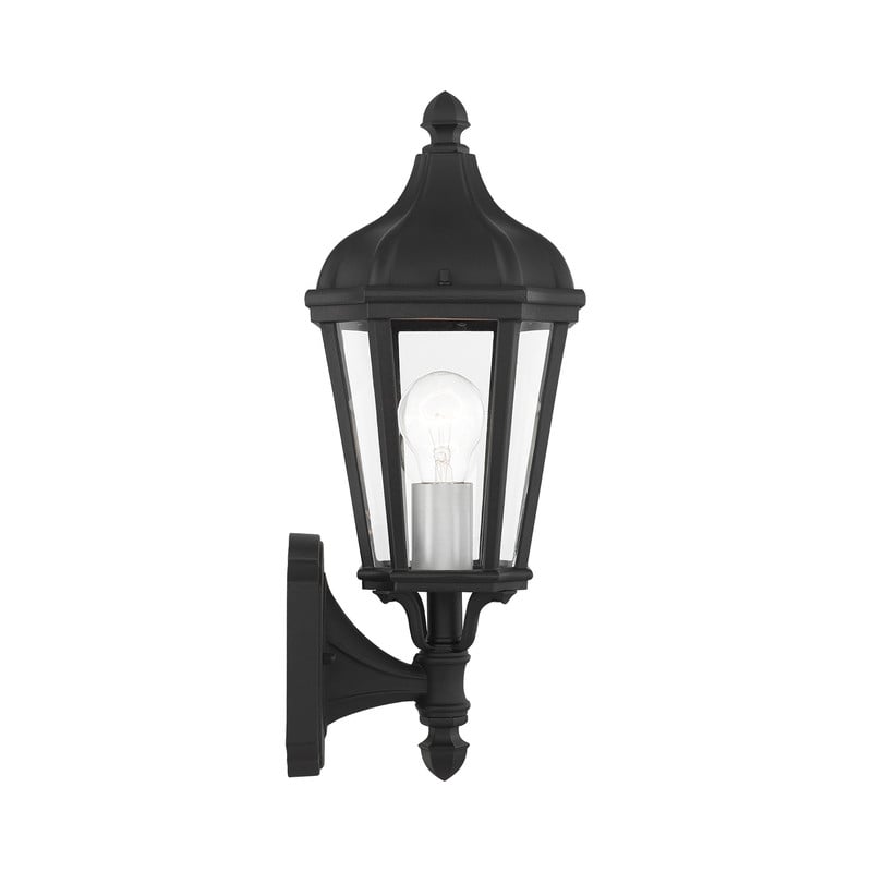 Livex Lighting Morgan Outdoor Wall Lantern in Textured Black