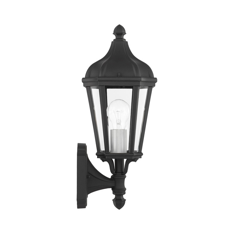 Livex Lighting Morgan Outdoor Wall Lantern in Textured Black