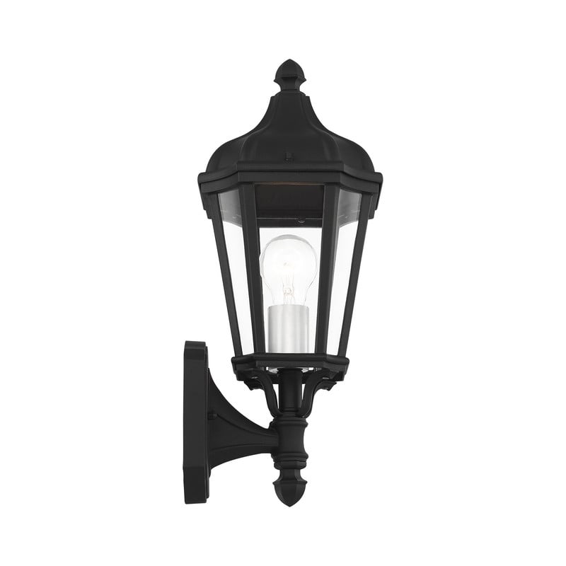 Livex Lighting Morgan Outdoor Wall Lantern in Textured Black