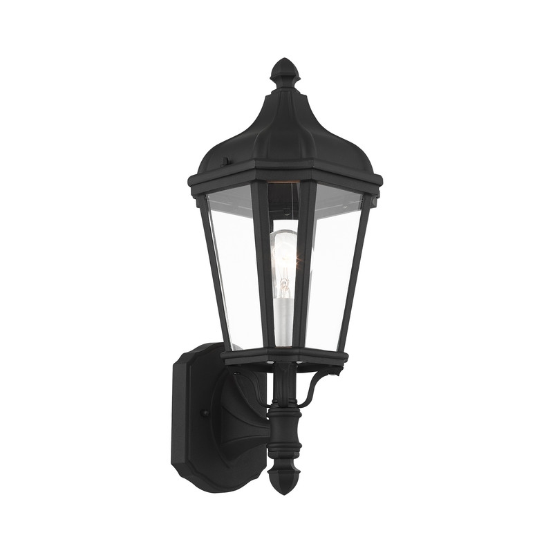 Livex Lighting Morgan Outdoor Wall Lantern in Textured Black