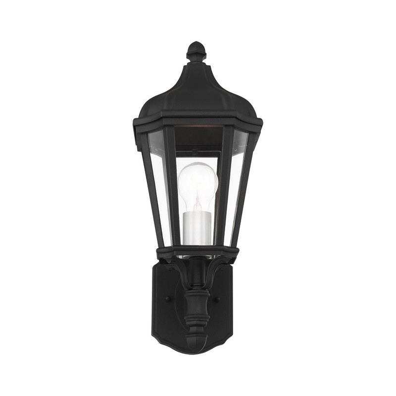 Livex Lighting Morgan Outdoor Wall Lantern in Textured Black