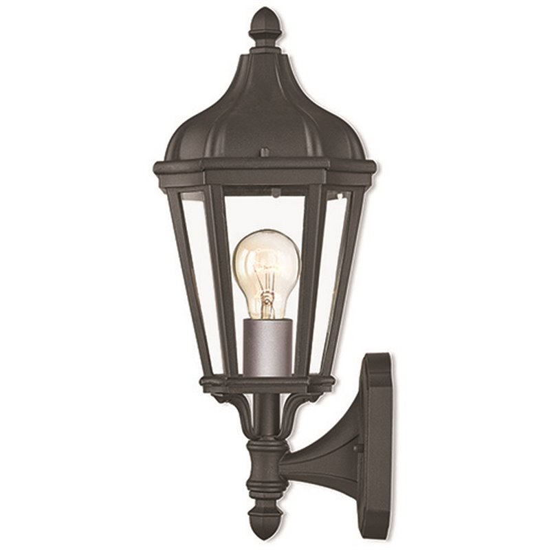Livex Lighting Morgan Outdoor Wall Lantern in Textured Black