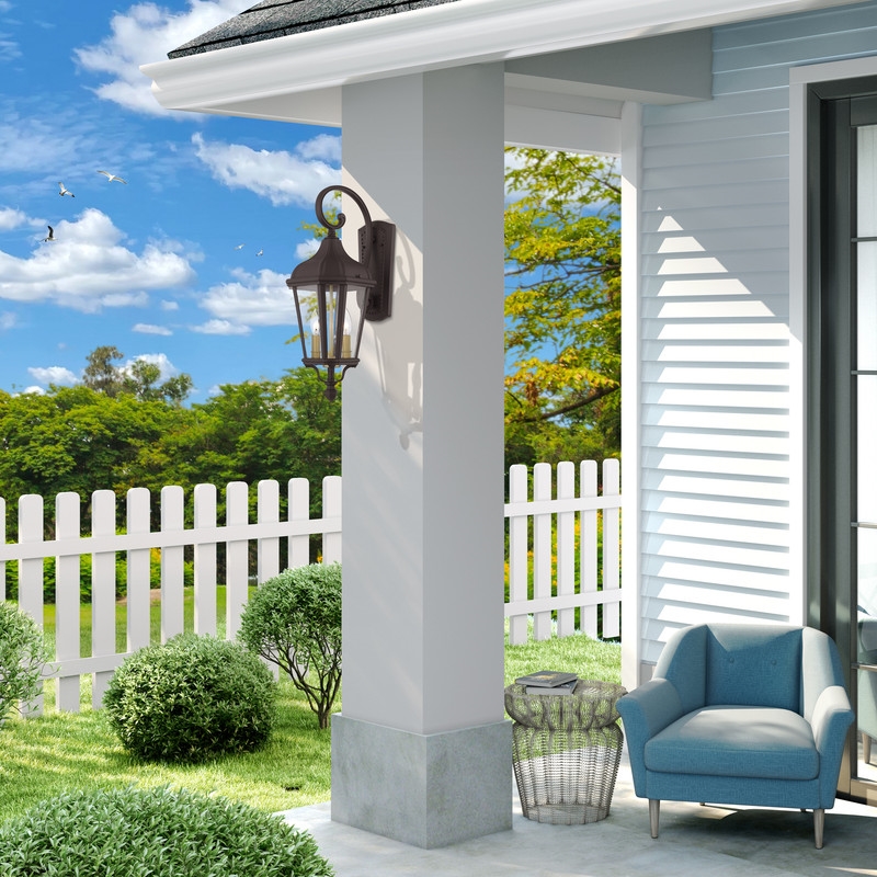 Livex Lighting Morgan 2 Light Outdoor Wall Lantern in Bronze