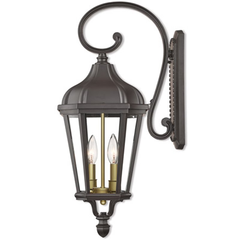 Livex Lighting Morgan 2 Light Outdoor Wall Lantern in Bronze