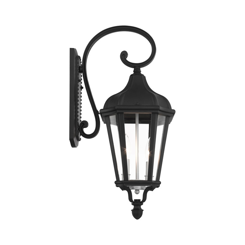 Livex Lighting Morgan 2 Light Outdoor Wall Lantern in Textured Black