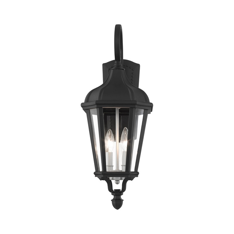 Livex Lighting Morgan 2 Light Outdoor Wall Lantern in Textured Black