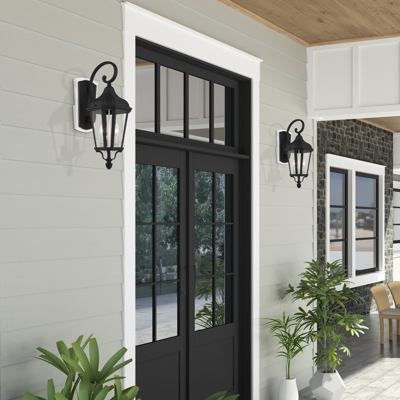 Livex Lighting Morgan 2 Light Outdoor Wall Lantern in Textured Black