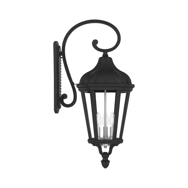 Livex Lighting Morgan 3 Light Outdoor Wall Lantern in Textured Black