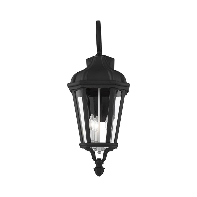Livex Lighting Morgan 3 Light Outdoor Wall Lantern in Textured Black
