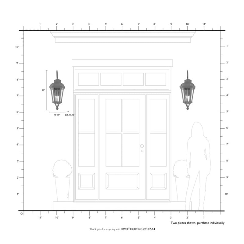 Livex Lighting Morgan 3 Light Outdoor Wall Lantern in Textured Black