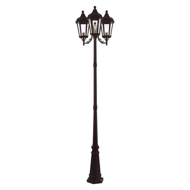 Livex Lighting Morgan 3 Light Outdoor Post Lantern in Bronze