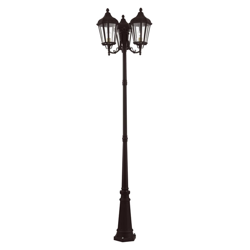 Livex Lighting Morgan 3 Light Outdoor Post Lantern in Bronze